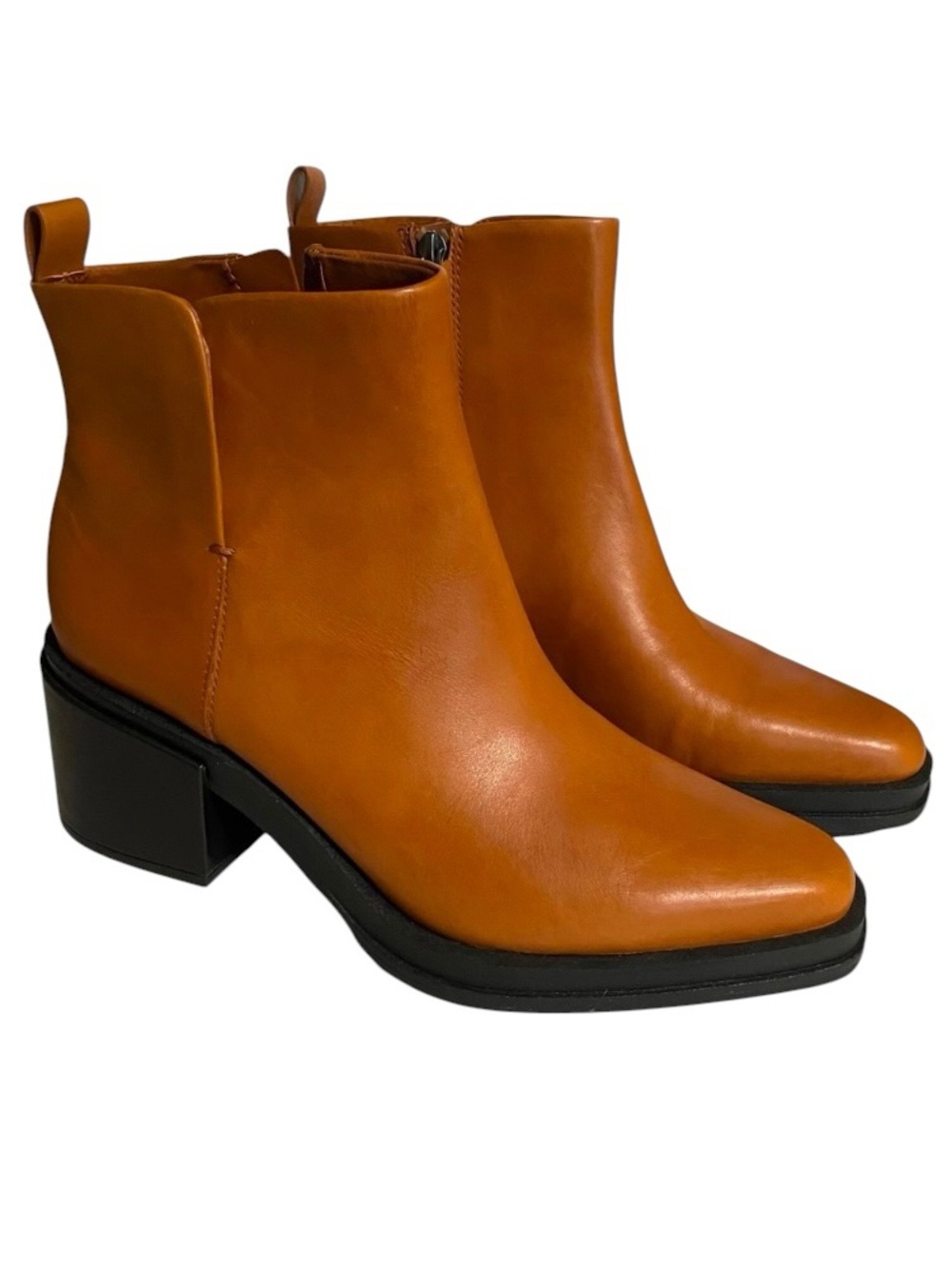 Franco Sarto Dalden Leather Heeled Cognac Boots